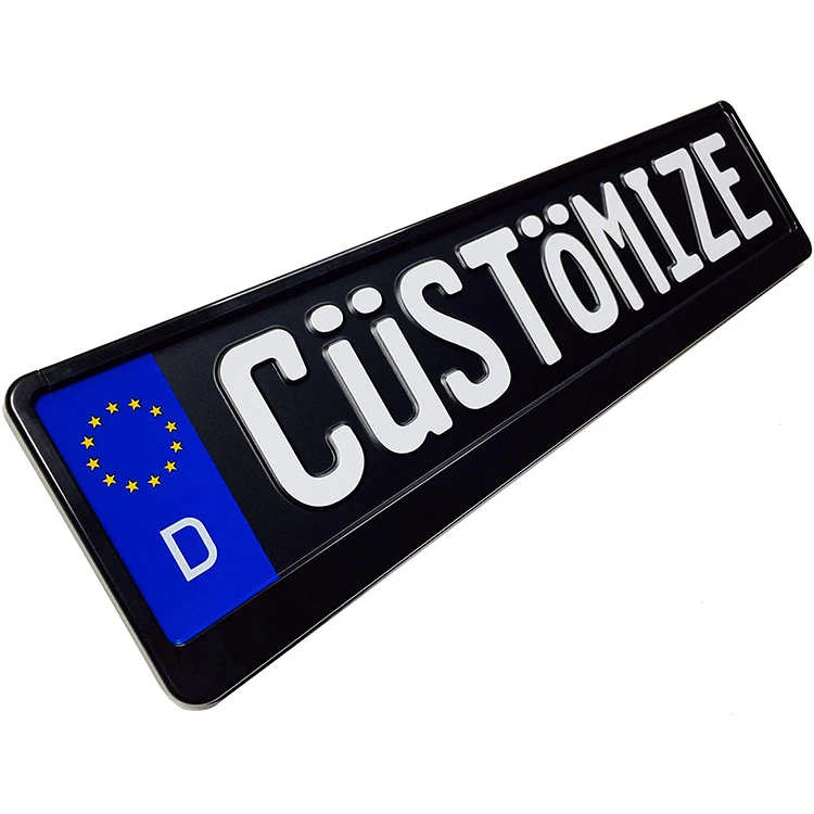 Customized car number Plastic Car License Plate Frame european license plate holder