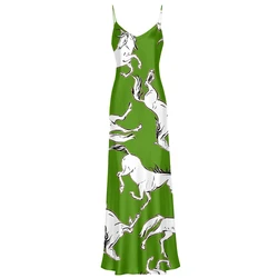 Wholesale casual dresses women sleeveless maxi satin dress