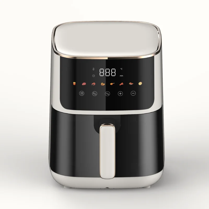 2024 Newest Popular Visible 1400W 4.7L Stainless Steel Electric Kitchen Oil-free Energy-saving Hot Digital Air Fryer