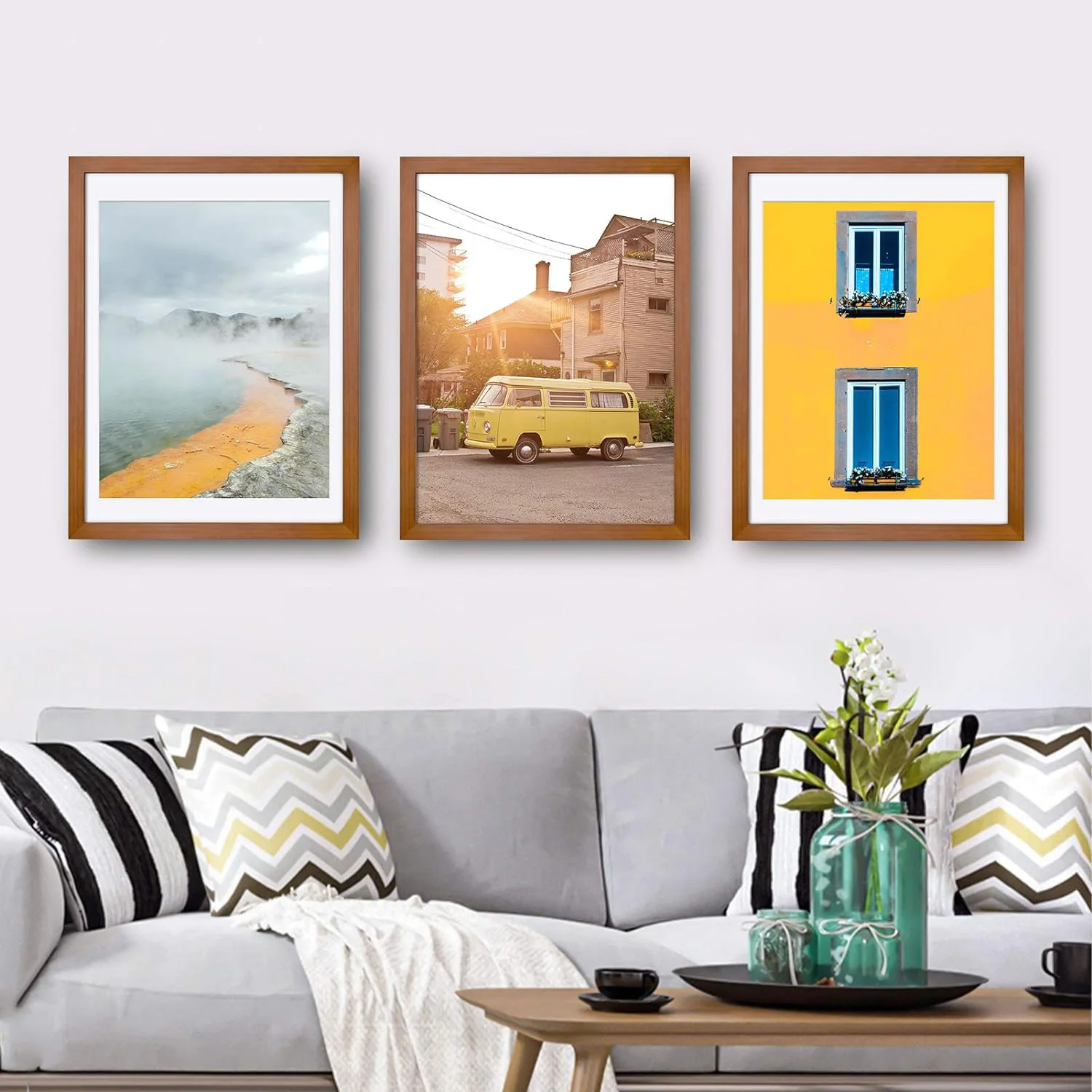 Hot Sale Fashion Custom size Rustic vintage Photo Frame in Black and White A1 A2 A3 A4 A5  8x10 11x14 wood Picture Frames