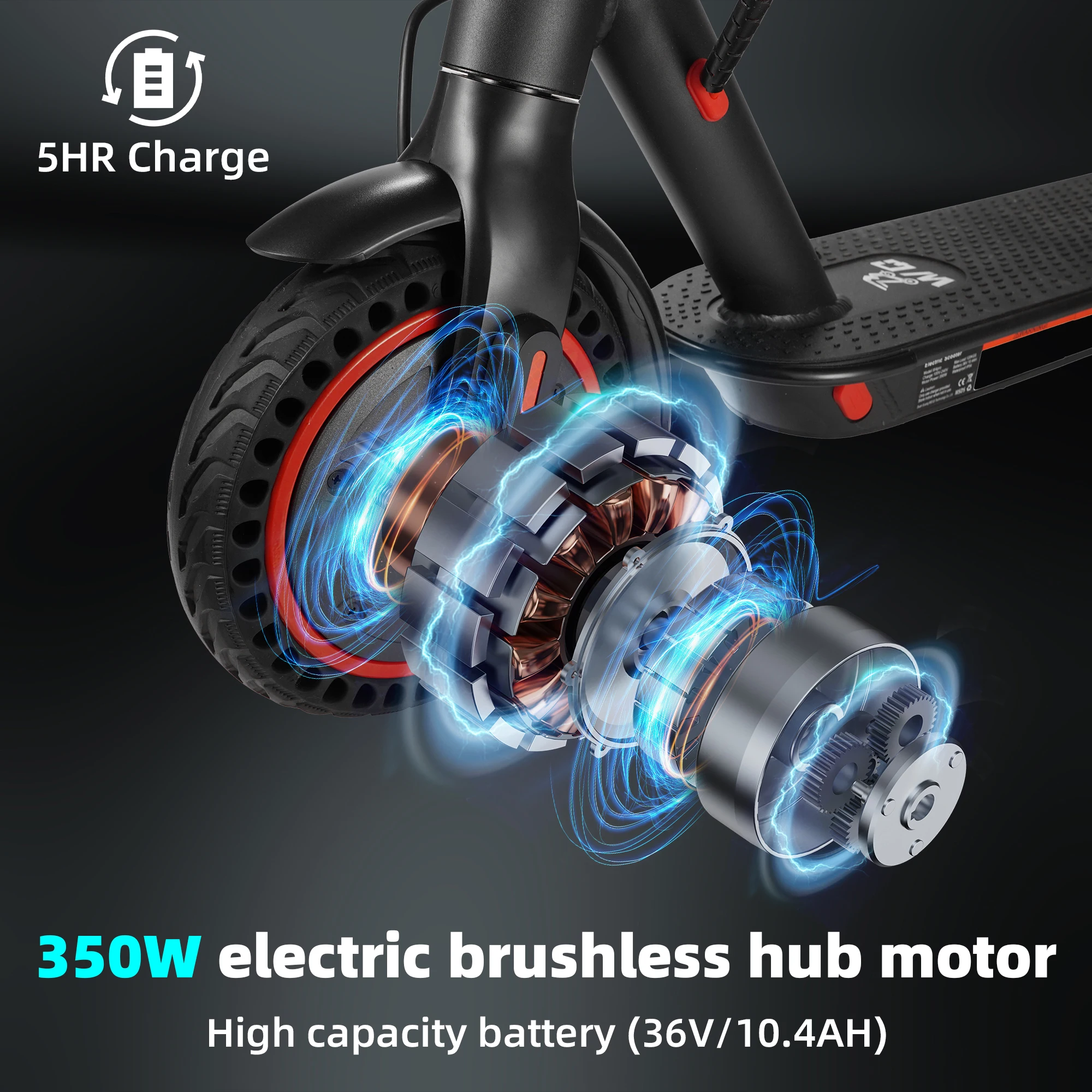 Двухколесный скутер 25 км/ч 350 Вт