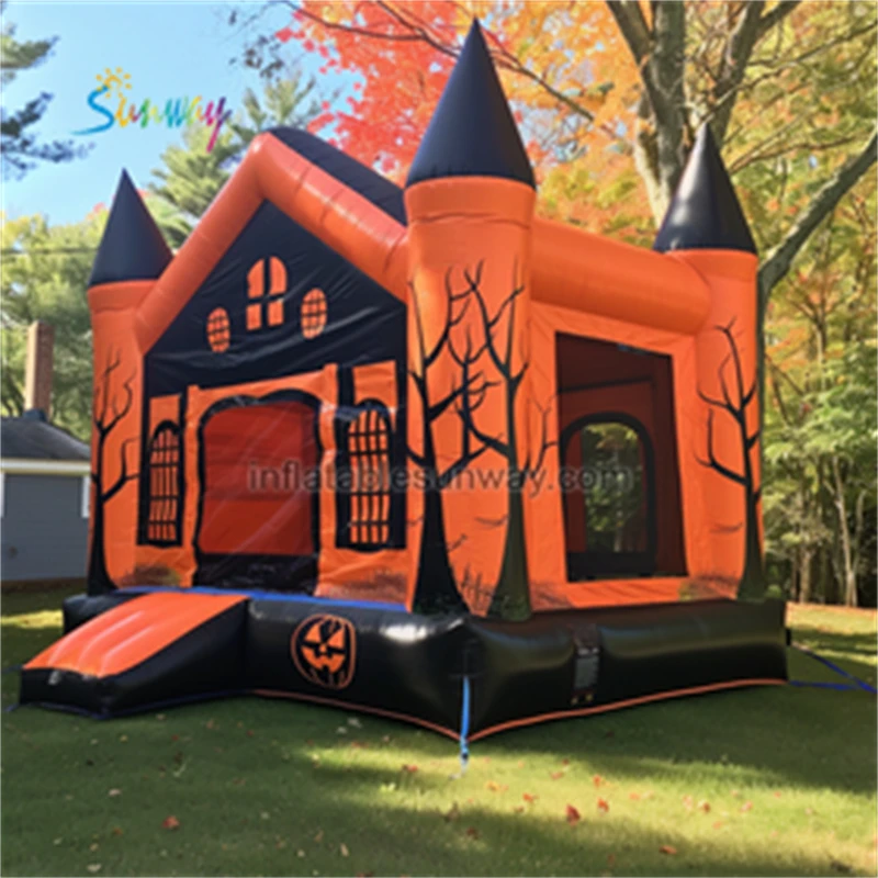 Party commercial bounce house water slide combo kids adult jumpers inflatable halloween bouncer bouncy pumpkin jumping castle