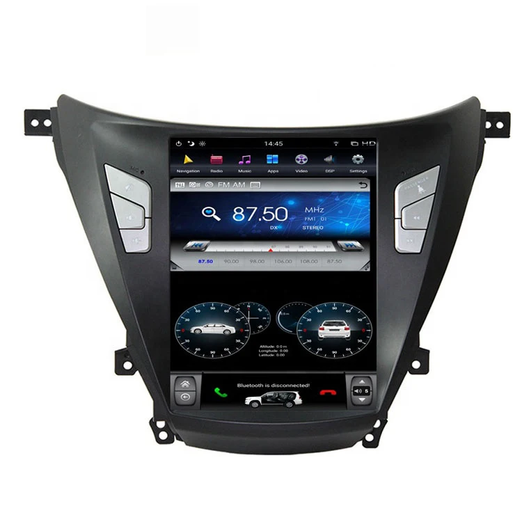 android 10.0 9.7' Vertical Screen Car DVD Player Multimedia System for Tesla Style Hyundai Elantra 2012-2016 car radio