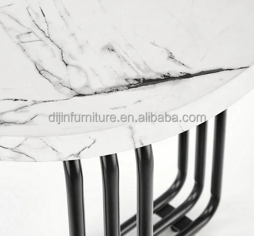 2024 Modern Round Coffee Table For Living Room Nodic Nested Hot Selling  Home Furniture Luxury Marble Effect Top Center Table