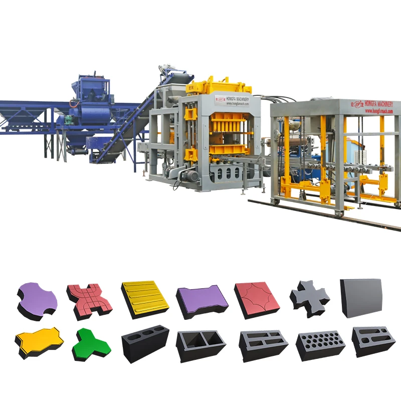 Hf Qt8-15 Full Automatic Concrete paver Block making machine cement Hollow Brick Making Machinery