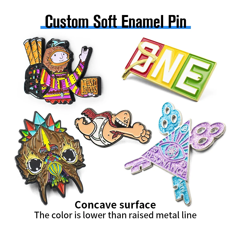 Lapel Pin Logo Hard Soft Enamel Brooch Customised Metal Copper Plated Metal Crafts Brooch Customized Lapel Enamel Pin