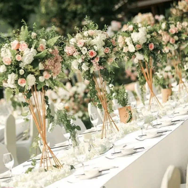 Iron Flower Ware Creative Ornaments Floral Decoration Geometric Wedding Table Flowers Wedding Decoration Road Guide