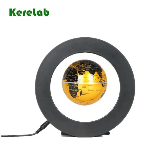 Desktop Decor Education C Shape World Map Rotating Magnetic Levitation Levitating Floating Globe