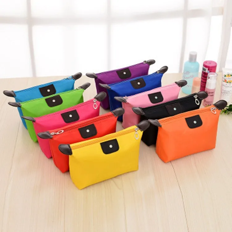 Cute large makeup bag portable travel lazy person convenient folding dumplings cosmetics gift storage bag