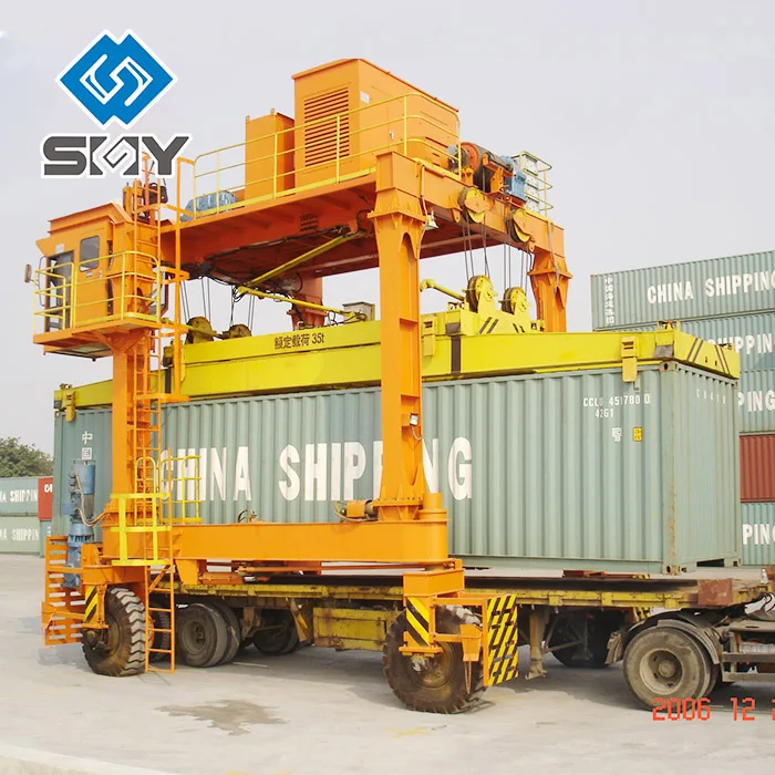 Hot Product 2023 Electric Rubber Tired Gantry Crane With Electric Hoist Outdoor and Indoor operation