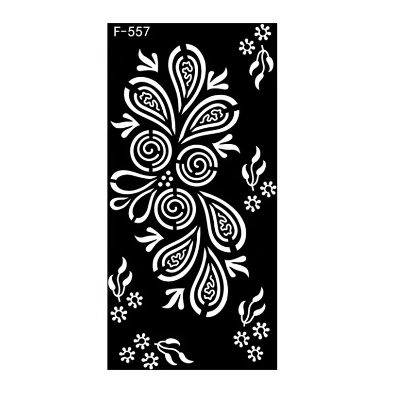 Factory Price Beauty Reusable Henna Temporary Drawing Tattoo Stencils For Hand