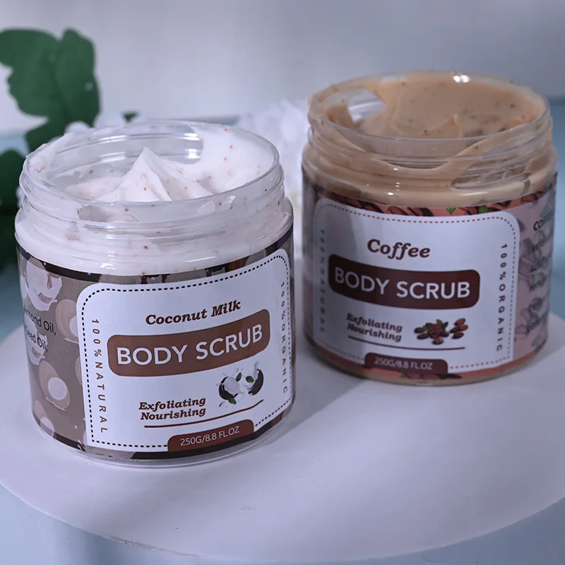 Shea Coconut Butter Body Scrub 250g Coconut Milk Coffee Face Scrub
