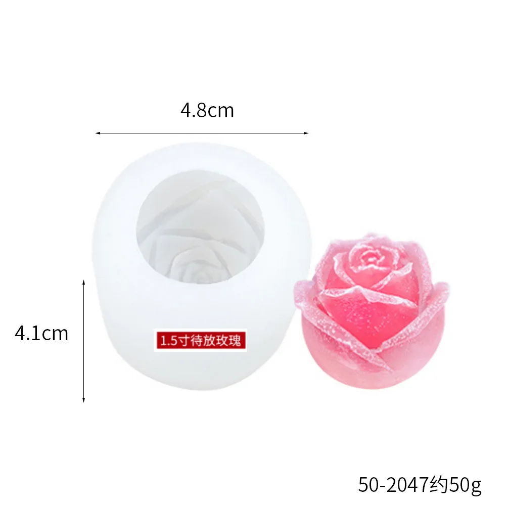 Stereo rose ice hockey silicone ice mold reusable whisky aromatherapy candle mould