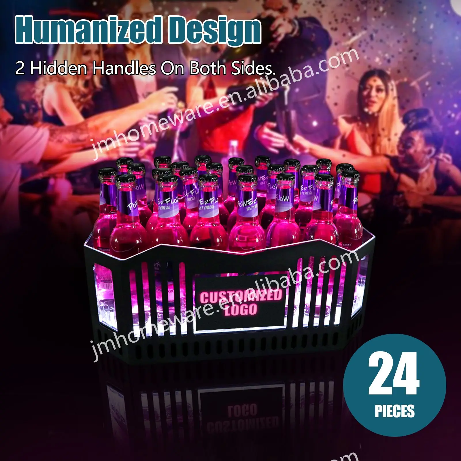 Modern Design Ktv Bar Custom Logo Ice Bucket Ice Buckets For Parties Plastic Ice Bucket