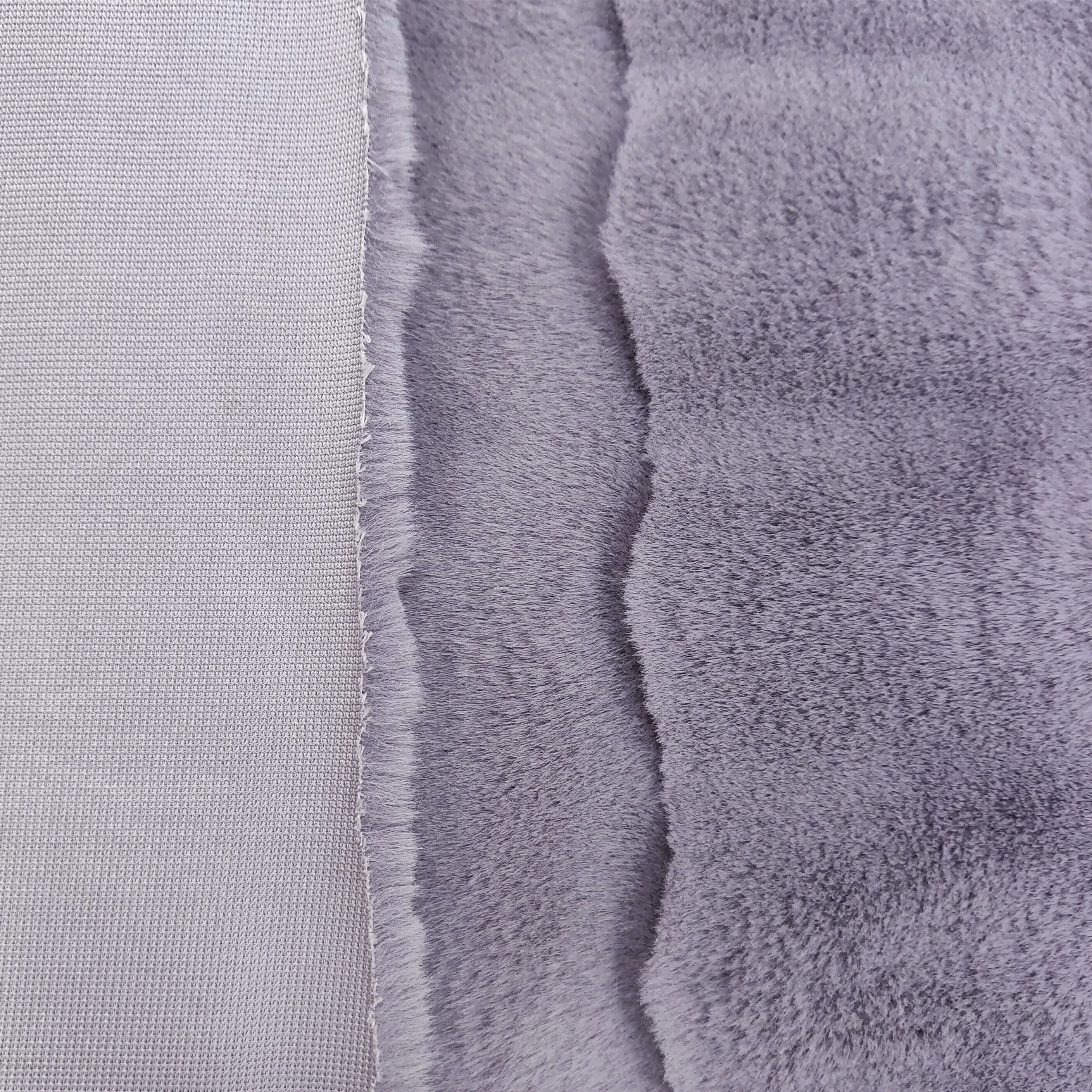 Danish Mink Polyester Wrap Knitted Fabric Faux Rabbit Fur Fabric for Garment Home Textiles