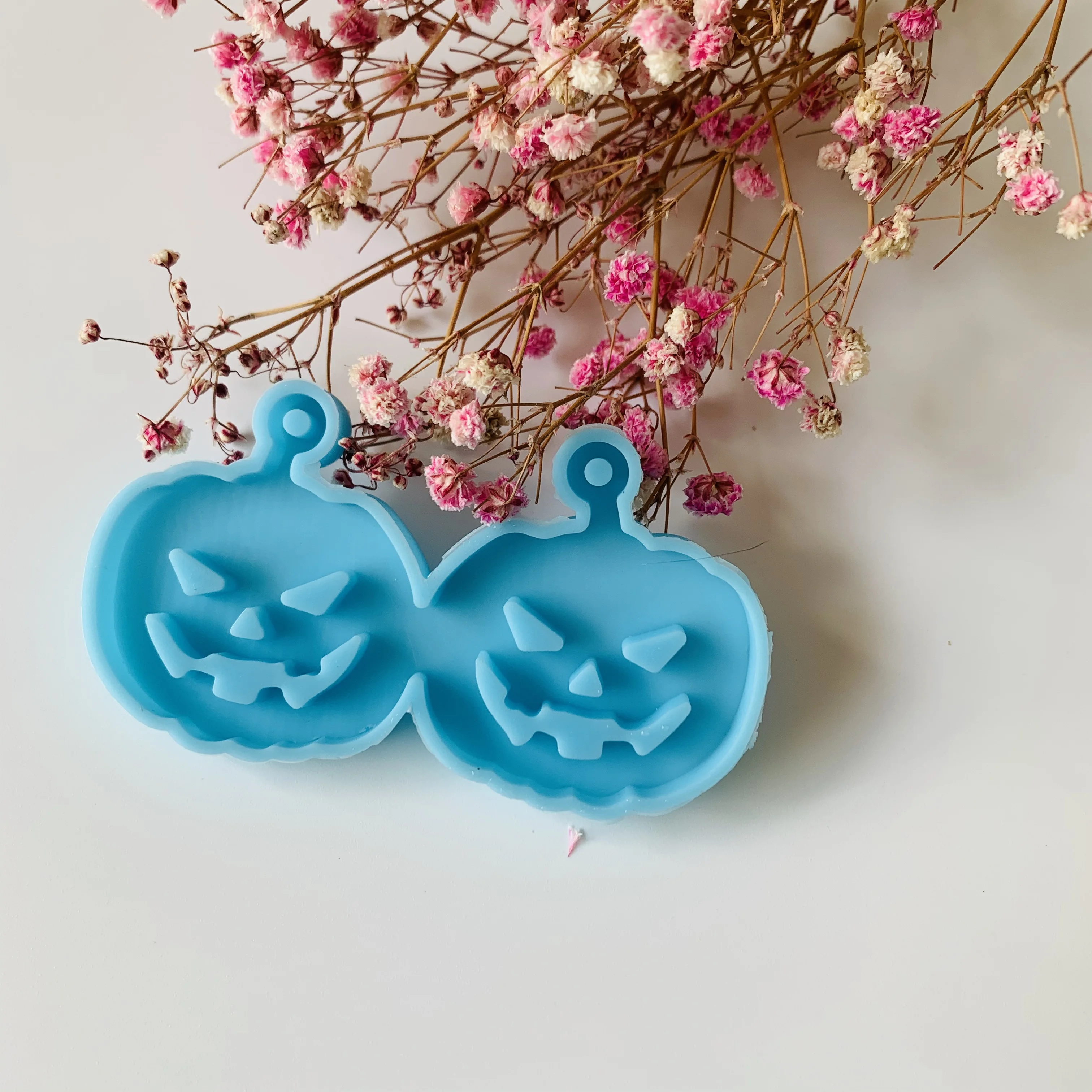 A155 Halloween Earring Silicone Mold Bat Coffin Pumpkin Ghost Spider Web Skull Skeleton Mold Jewelry Making Resin Craft Mold