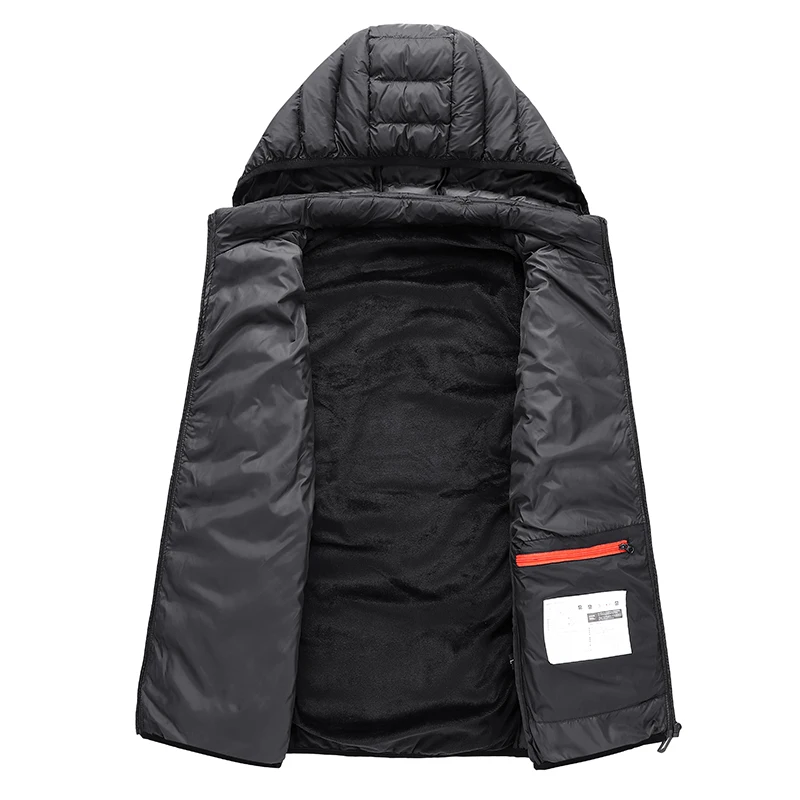 winter fashion Detachable hat fleece windproof warm puffer cotton heated vest custom logo