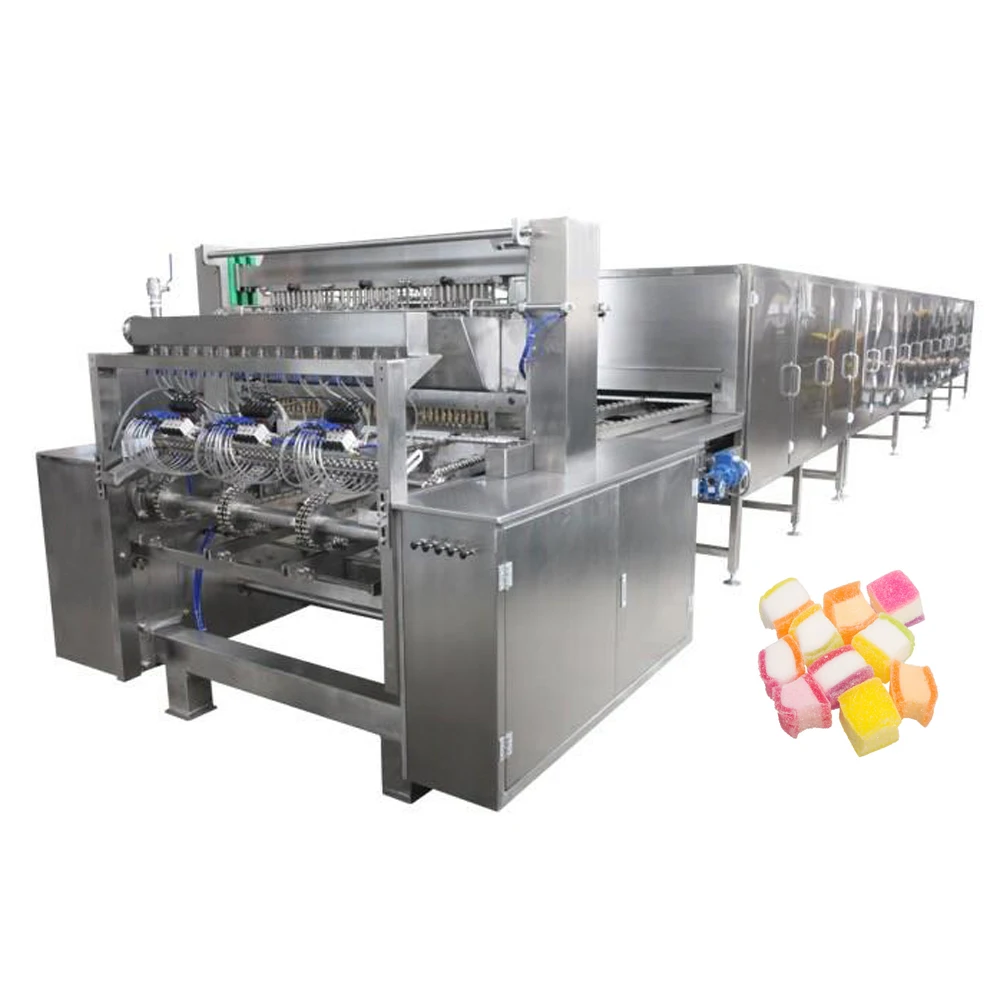 Automatic Flat Lollipop Candy Soft Gummy Toffee Making Machine Glowing Stick Lollipop Production Line