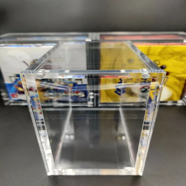 Jihong Factory Wholesale Square Acrylic Monster Card Reinforced Pack Display Box with Magnetic Features