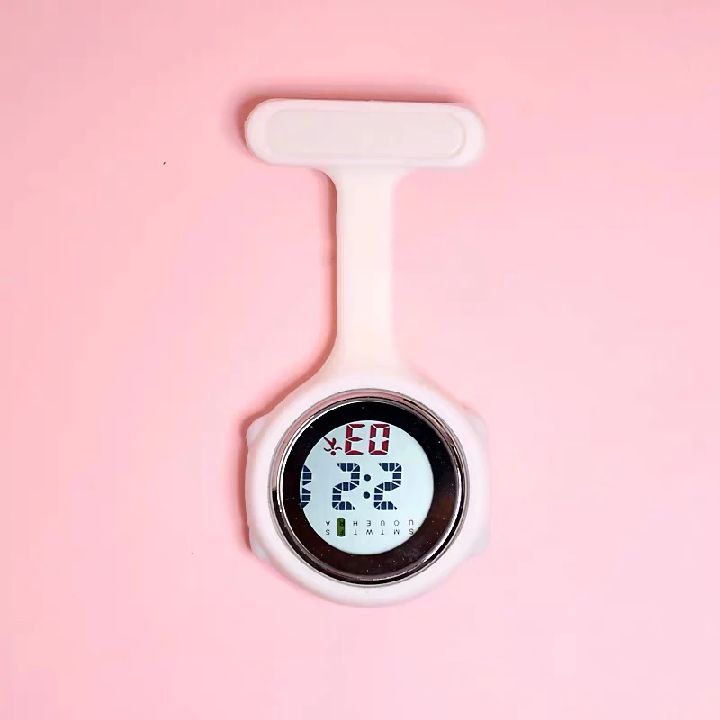 Высококачественный светодиодный дисплей силиконовый ремешок корпус из сплава часы для медсестры с цифровым