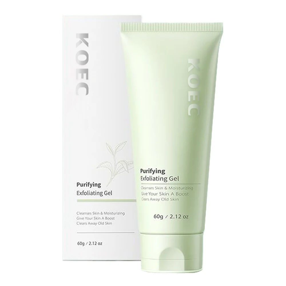 OEM Purifying Exfoliating Gel Green Tea with Moisturizing deep cleansing face Exfoliating dead skin gel Accept Private Label OEM