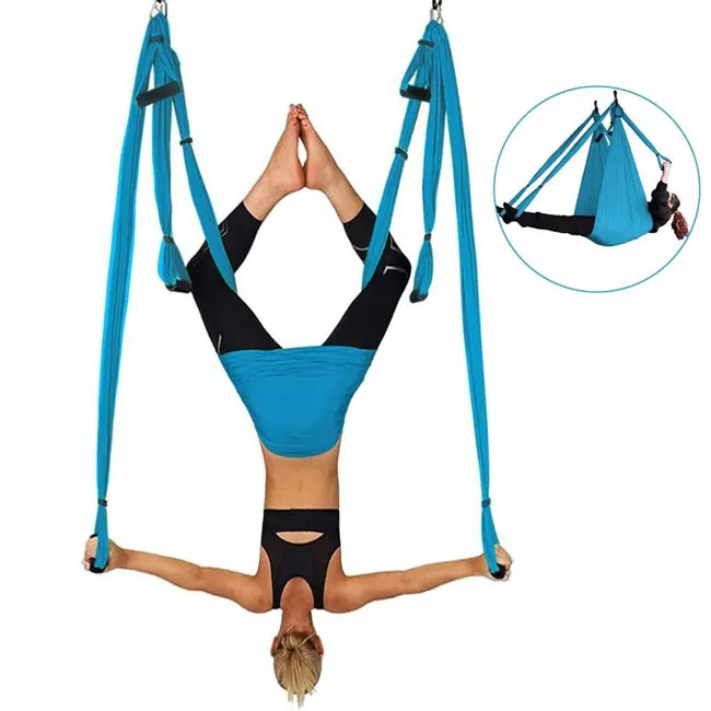 Extension straps ultrastrong soft silk yoga swing, flying hammock antigravity aerial hamaca yoga aereo