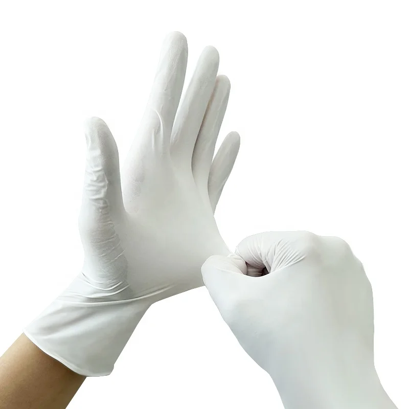 GMC Wholesale Stock 9 inch Ivory Nitrile Gloves Ready for Shipment Safety  Disposable Nitrile Gloves Powder Free