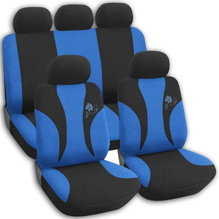 
china car seat covers with jean+single mesh factory with logo 