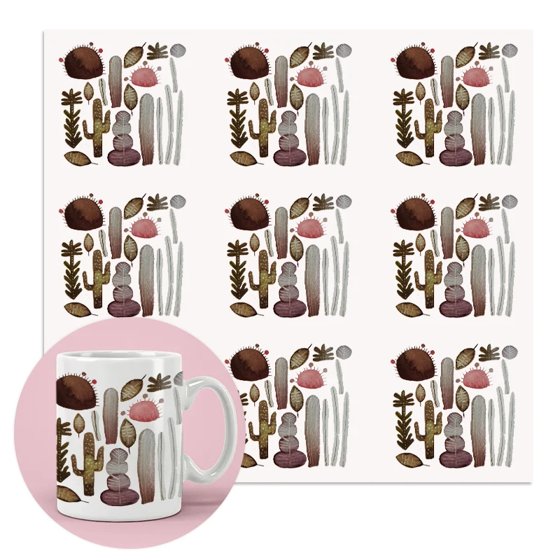 Фабрика Фошань Yincai, оптовая продажа, водная переводная Наклейка 50*70 см, прочная трехмерная водная переводная картинка для кружки, чашки