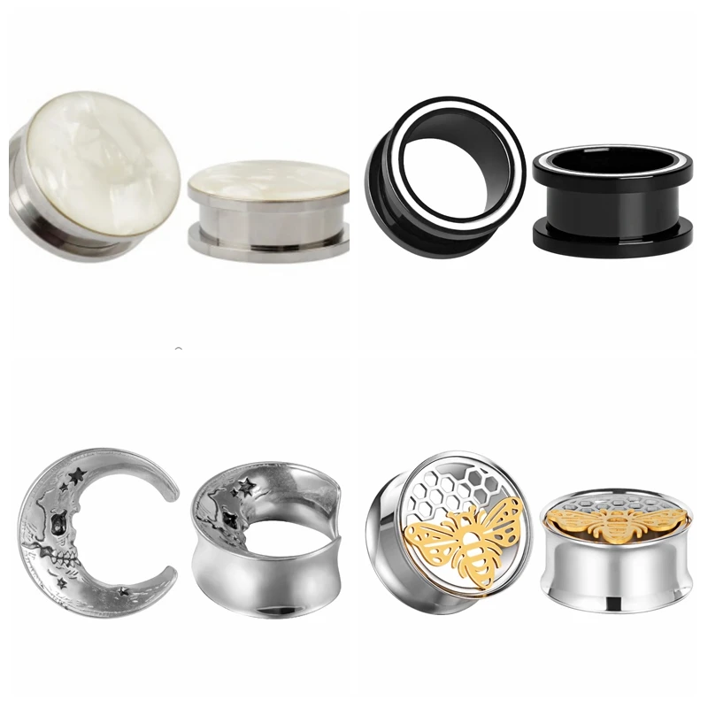 Набор конусных туннелей Для Пирсинга Ушей комплект для растяжки ушей из хирургической стали 316L ювелирные изделия