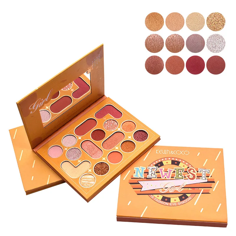 Alobon Bright Shimmer Matte Eyeshadow 16 Colors Palette Makeup Shimmer Matte Glitter Eye Shadow Cosmetic