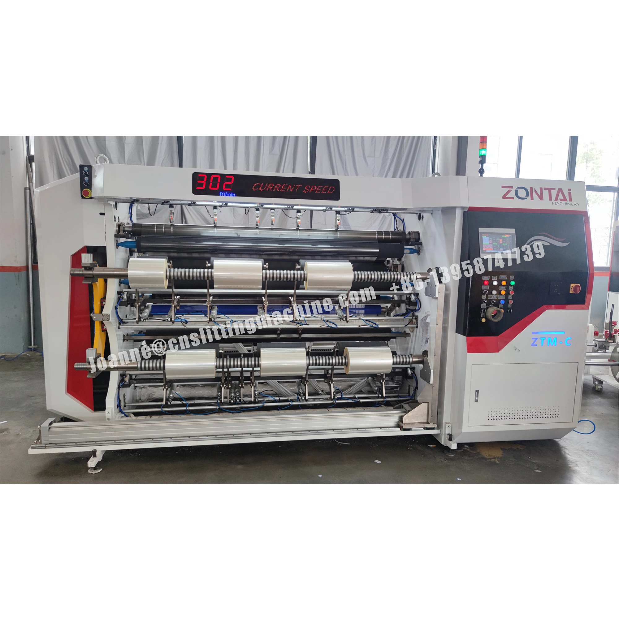 Automatic PLC Control PET/OPP/CPP/PE/PS/PVC Optional film Separator film  Slitting Rewinding Machine with 600m/min