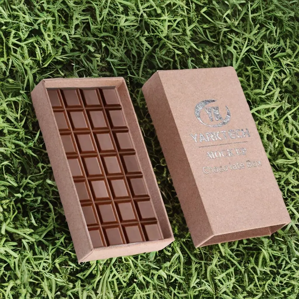 Child Resistant safe button Milk Chocolate Packaging Printed Slide Drawer Chocolate bar Box