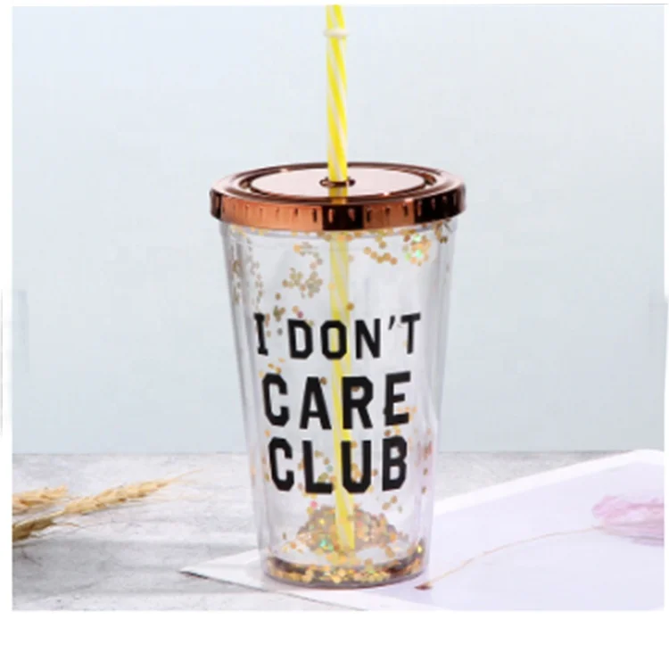 Novelty promotional items magic juice cup plastic personality reusable travel straw water cups