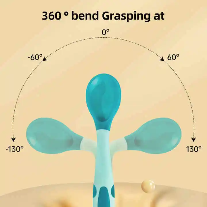 Toddler Utensils PP Bendable Utensils Set Training Feeding Baby Spoon and Fork Set Baby Products
