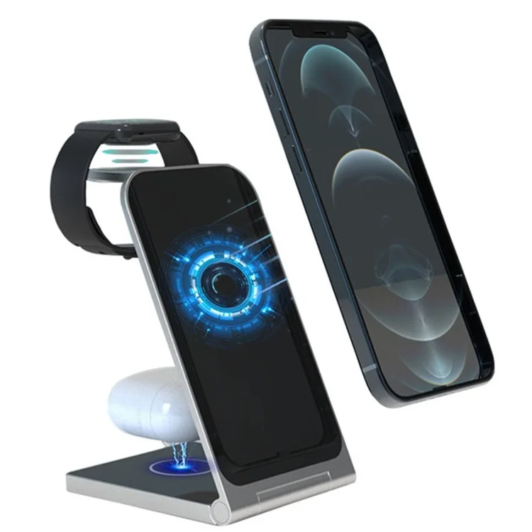 4in1 Magnetic Safe Mobile Wireless Charger Wireless Stand Power For Iphone12/13 For Apple Watch Airpods Pro