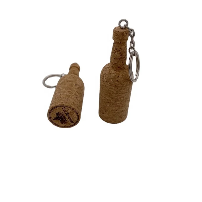 Porto bottle shape cork keychain Handmade Giveaway  Gift Graduation Cork Gift Souvenir Cork Floating Key Chains premium