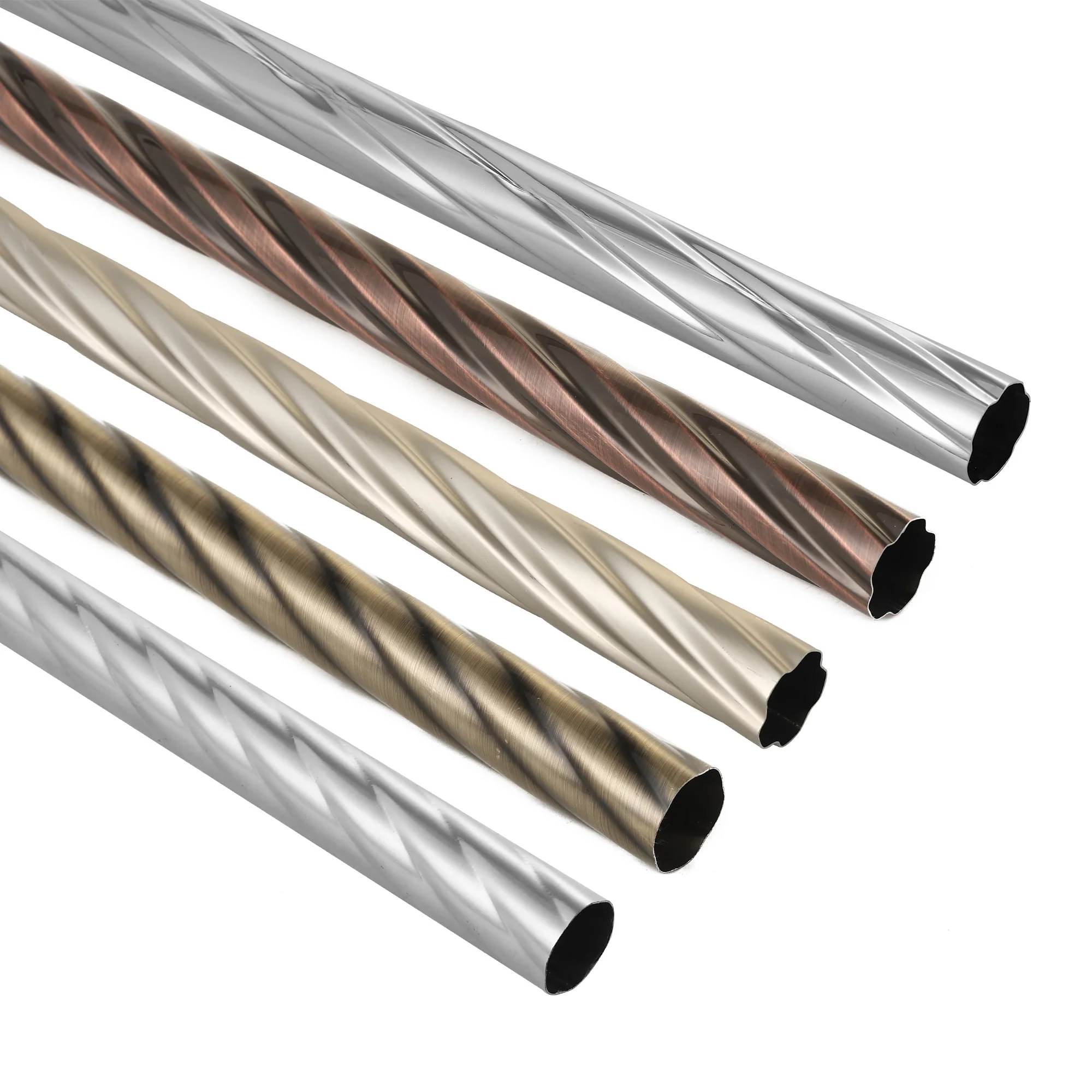 Wardrobe hanging rack clothes drying rod Wardrobe horizontal rod gold light luxury cabinet rod hardware accessories