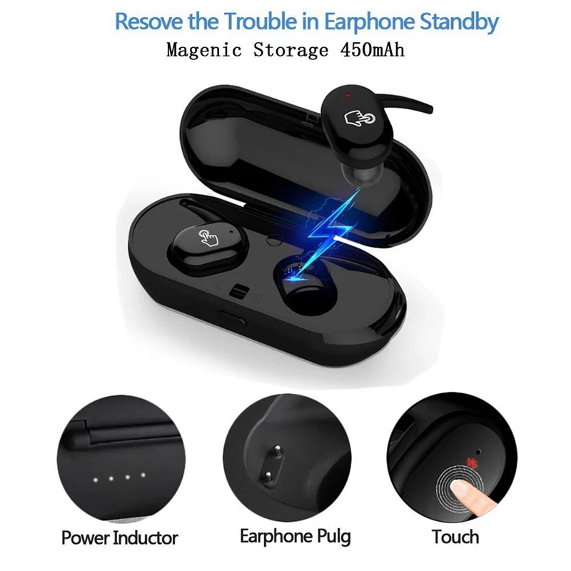 Y30 TWS Wireless headphones 5.0 Earphone Noise Cancelling Headset Stereo Sound Music In-ear Earbuds For Android IOS smart phone