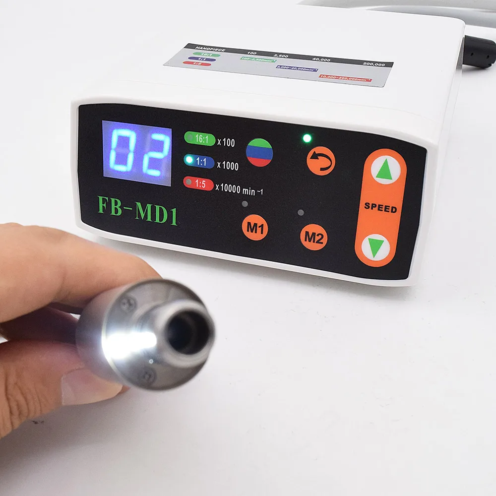 dental chair with 1:5 1:1 contra angle slow speed handpiece Dental Brushless LED Electric Micro Motor 1:5 Increasing Handpiece