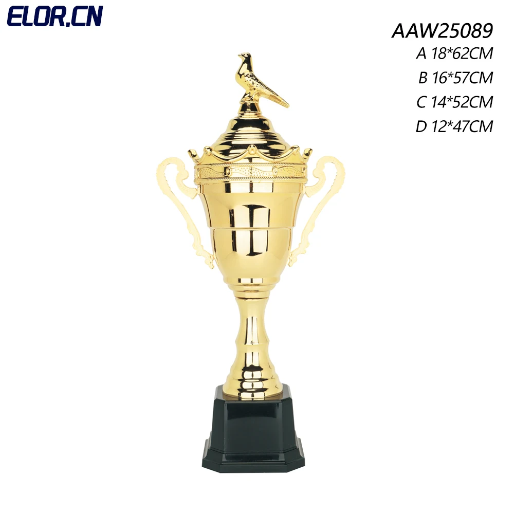 Elor Creative Design Golden Golf Trophies And Awards With Custom Nameplate Factory Direct Supply Sports Trophy Cup Plaques
