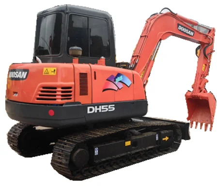 South Korea Used Doosan DH55 DH60 hydraulic backhoe crawler 5 ton 6 ton used excavator mini excavator doosan dh55