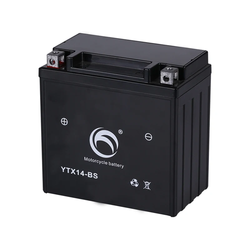 Guangdong 12 В 14Ah YTX14-BS герметичная батарея MF для мотоцикла свинцово-кислотная Китай завод