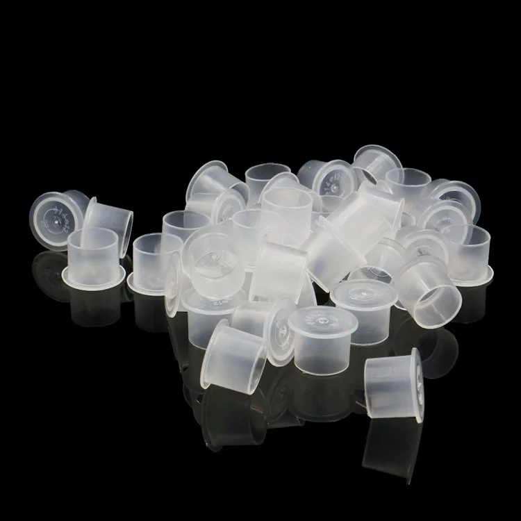 100PCS/Bag Hot Selling Transparent Disposable Plastic Tattoo Pigment Cups Ink Cup