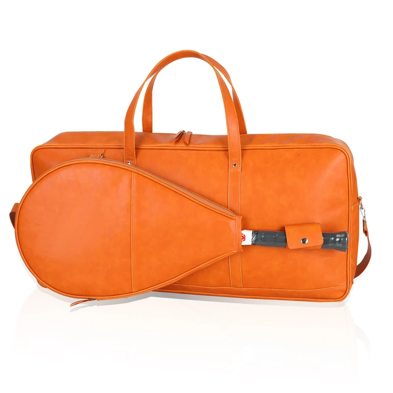 PU Leather Large Sports Handbag Tennis Tote Bag Tennis Racket Bag