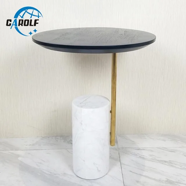 Carolf Nature Marble  Living Room Modern Round Smart Coffee Table