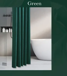 Thick Velvet Luxury Heavy-Duty Fabric Solid Color Waterproof Hotel Feature Bathroom Shower Curtain
