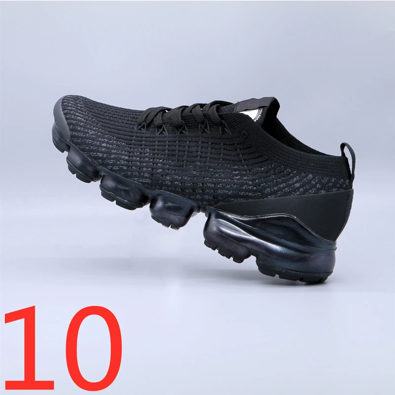 Mens Top Quality Knit Designer Running Shoes Fly3.0 Triple Black Trainers Women Breathable Cushion Outdoor Sports Sneakers 36-45