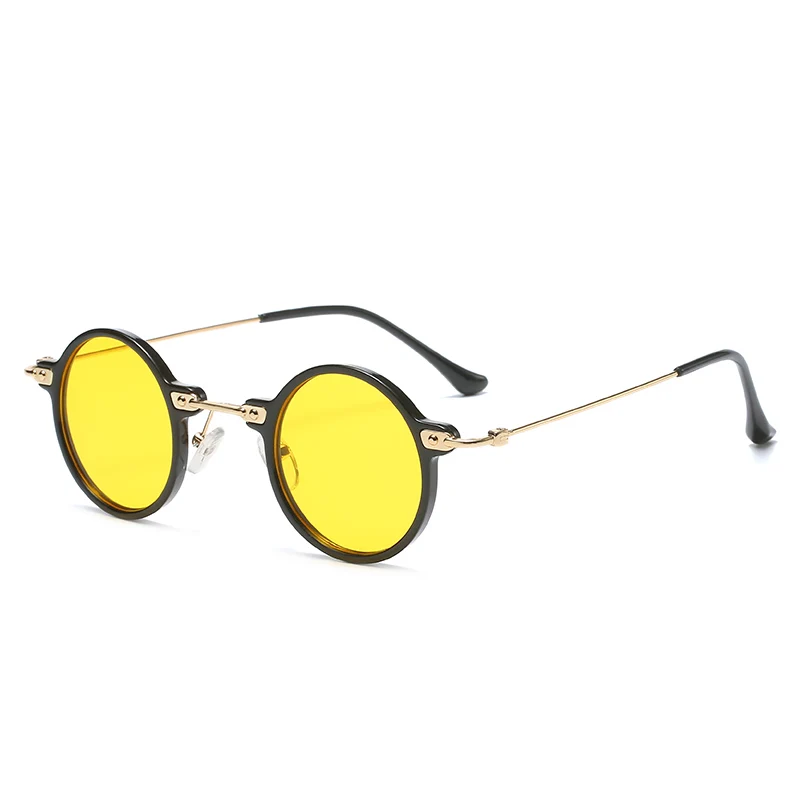 9338 Sround beautiful  anti blue light glasses metal  square  woman  colourful sunglasses