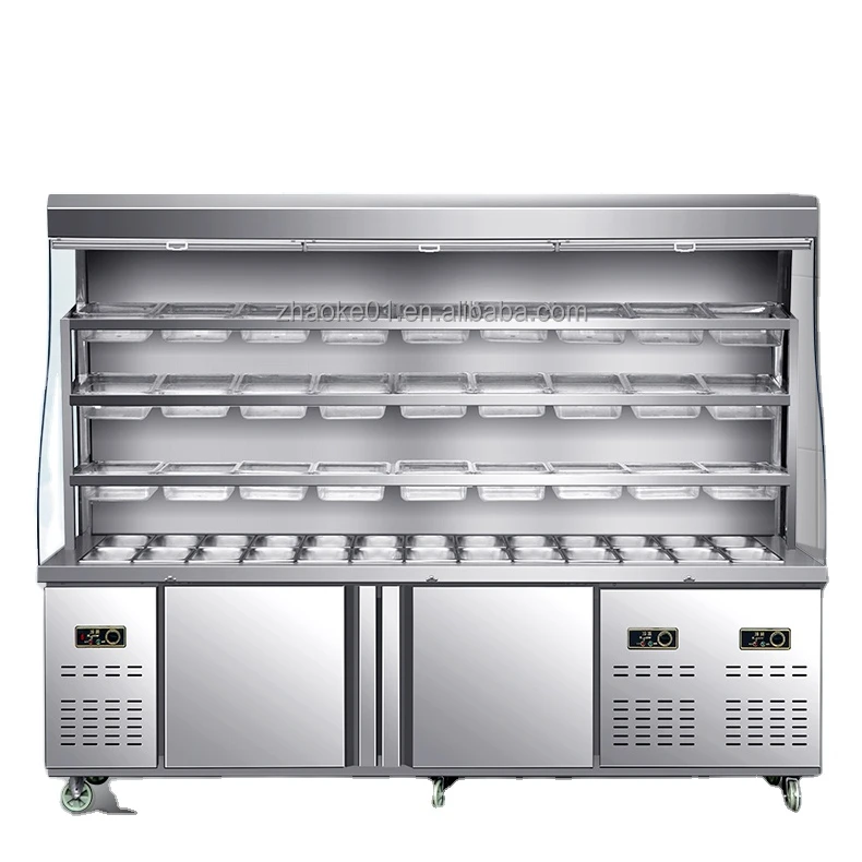 1.2m commercial Triple fresh-keeping cabinet temperature a la carte display cabinet refrigerator
